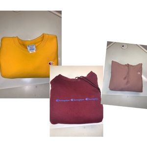 bundle of 3 champion sweatshirts